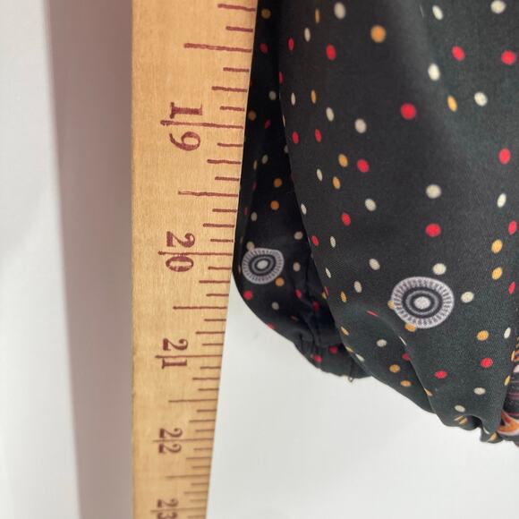 Boho Aladdin Boho Smocked Waist Paisley Print Festival Pants Blue Red Youth Lg - Picture 9 of 10